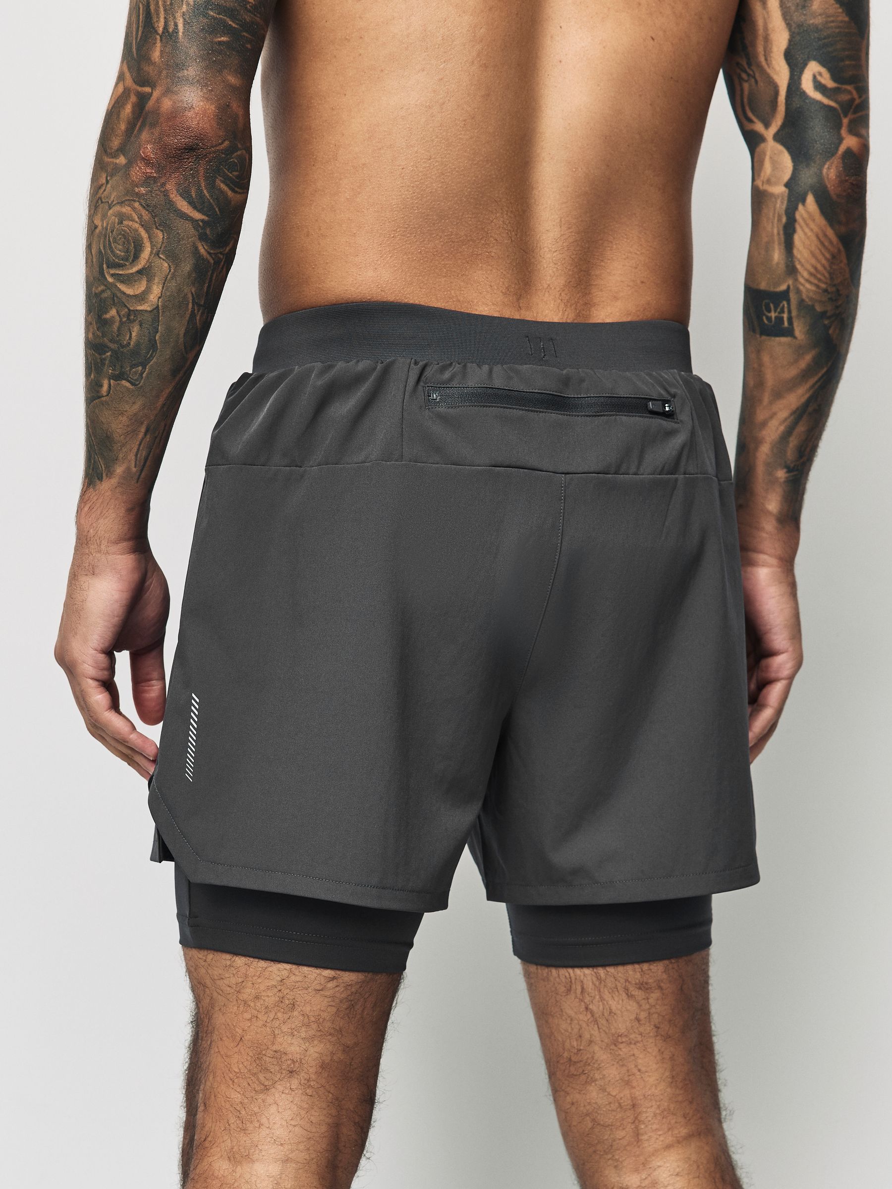 Leisteen grijs - Active 2-in-1 shorts