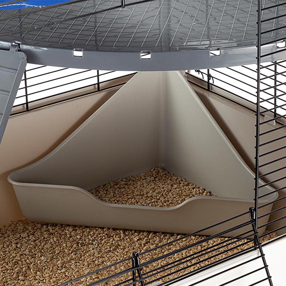 Ferplast cage confortable pour fûrets et rats furat, strucutre à plusieurs niveaux avec accessoires inclus, angles renforcés,