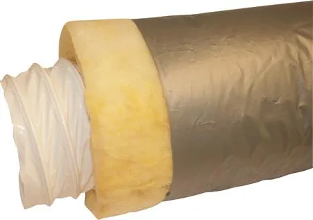 VALLY-MATIC Flexslange VMFPE ISO Ø202 mm, kondensisoleret. For udsugning af fugtig luft fra emhætte el. tumbler. Længde 4 m, 25 mm isolering.