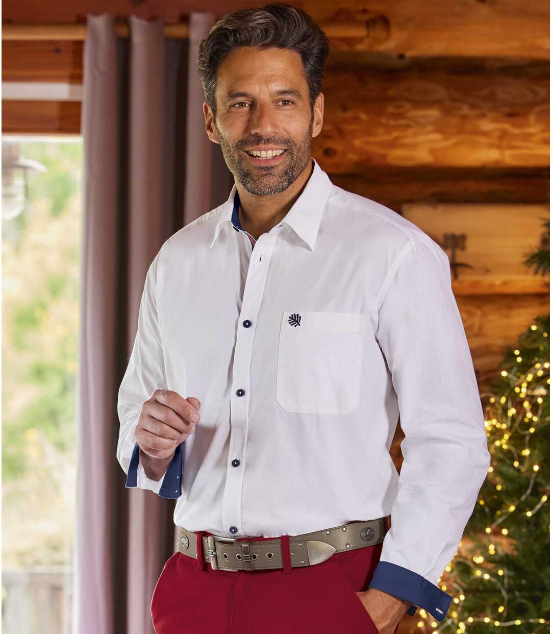 Chemise Popeline Blanche Atlas For Men
