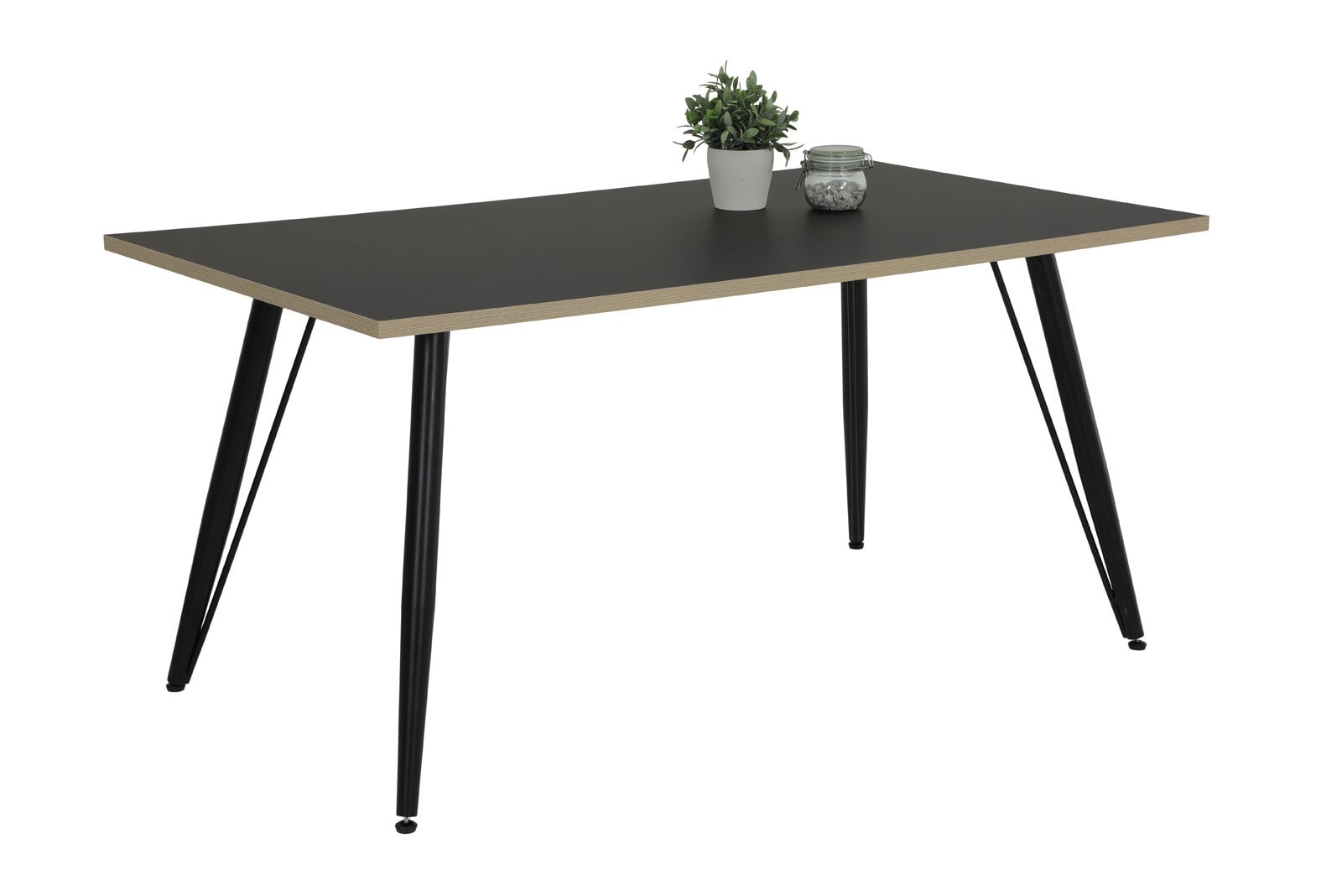 Tisch Nala Supermatt schwarz lackiert/schwarz