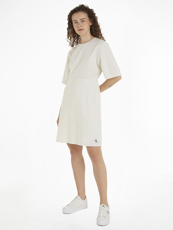 Calvin Klein BACK DETAIL SEERSUCKER DRESS Cga