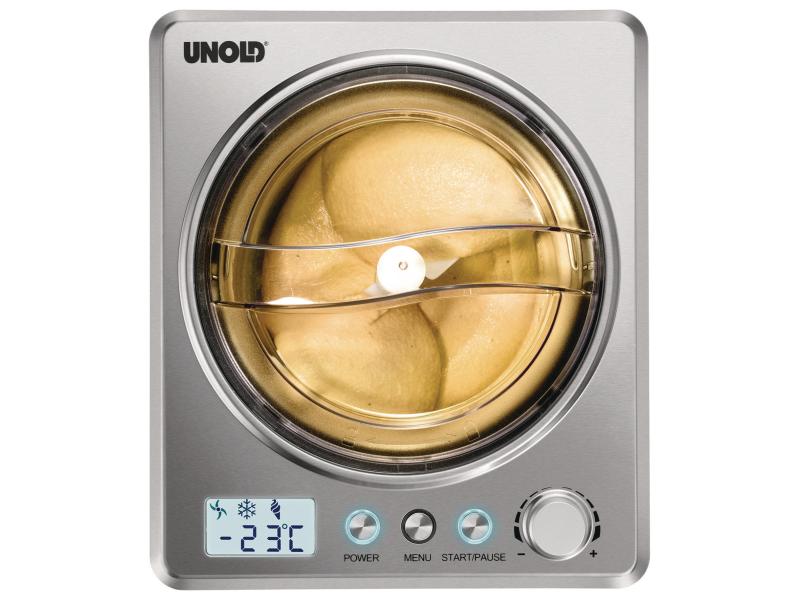 Unold Glacemaschine Profi 2.5 l, Silber Eiscrememaschine für Glace
