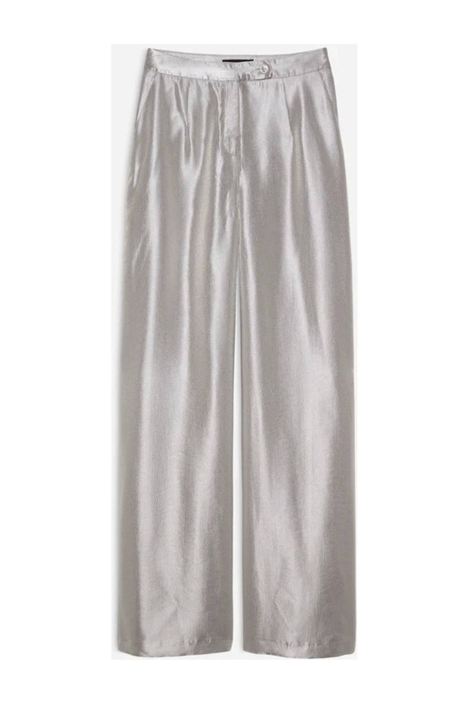 Studio AR by ARMA wide leg high waist broek zilver