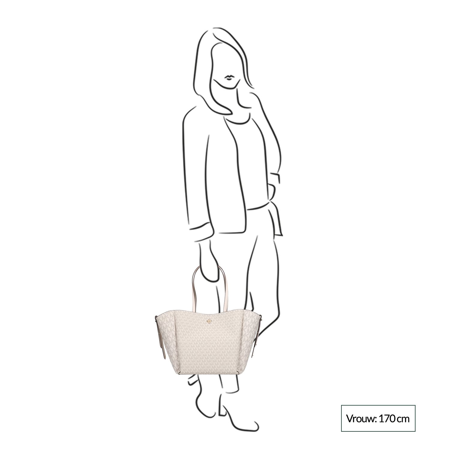 Michael Kors Freya Large Open Tote vanilla/cream