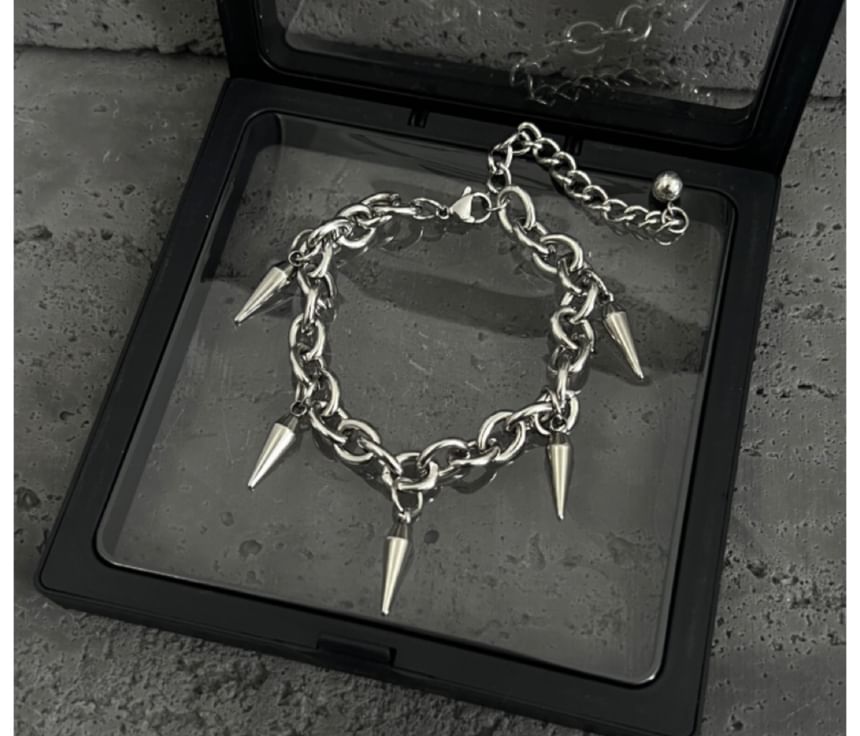 PANGU - Armband met studs en franjes