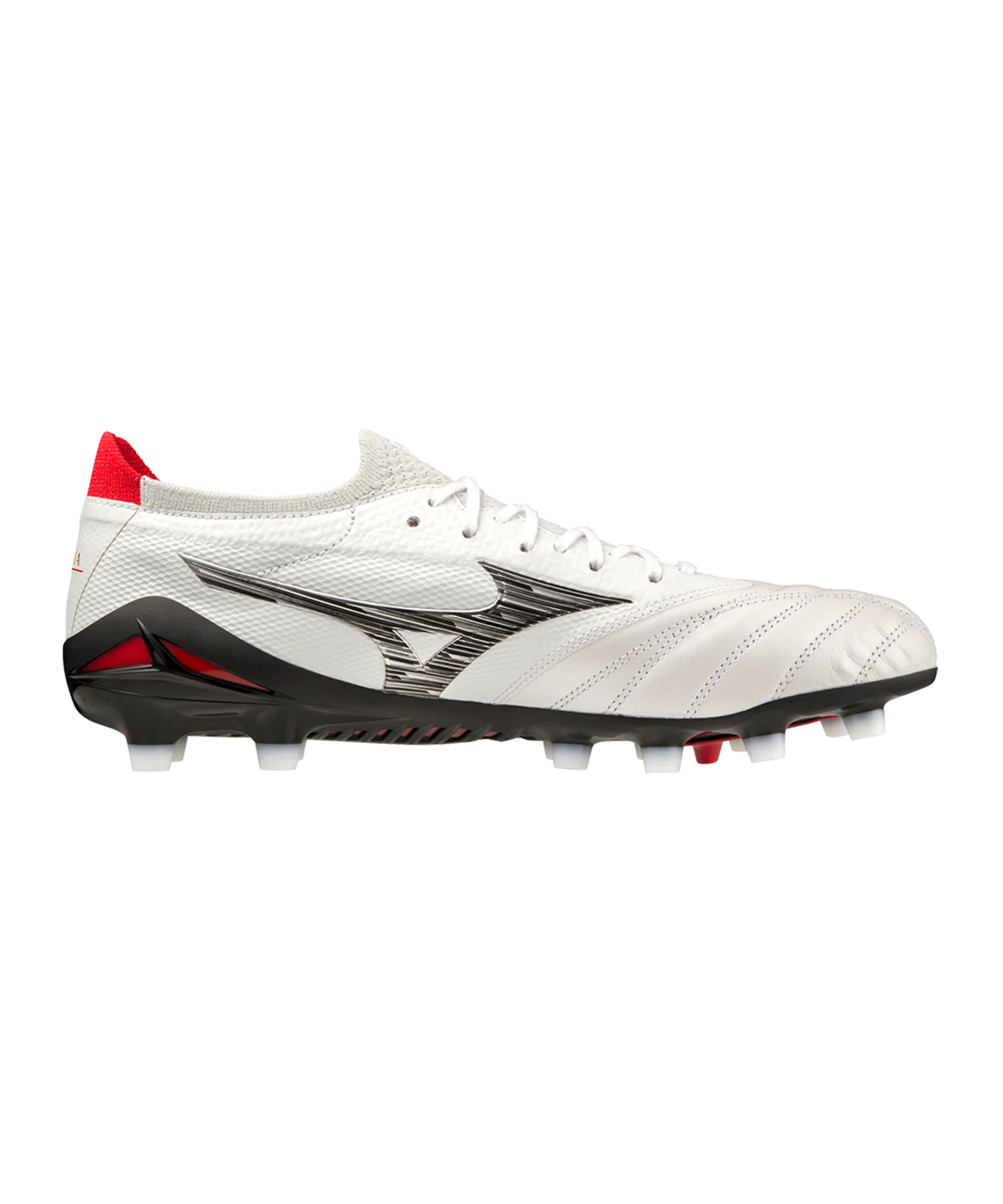 Mizuno Morelia Neo IV Made in Japan FG Special Edition Weiss Schwarz Rot F09