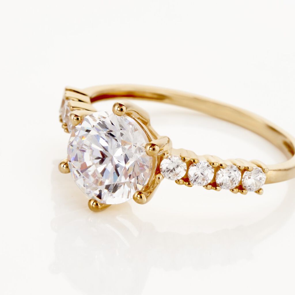Solitaire Or Jaune Rachile Oxyde