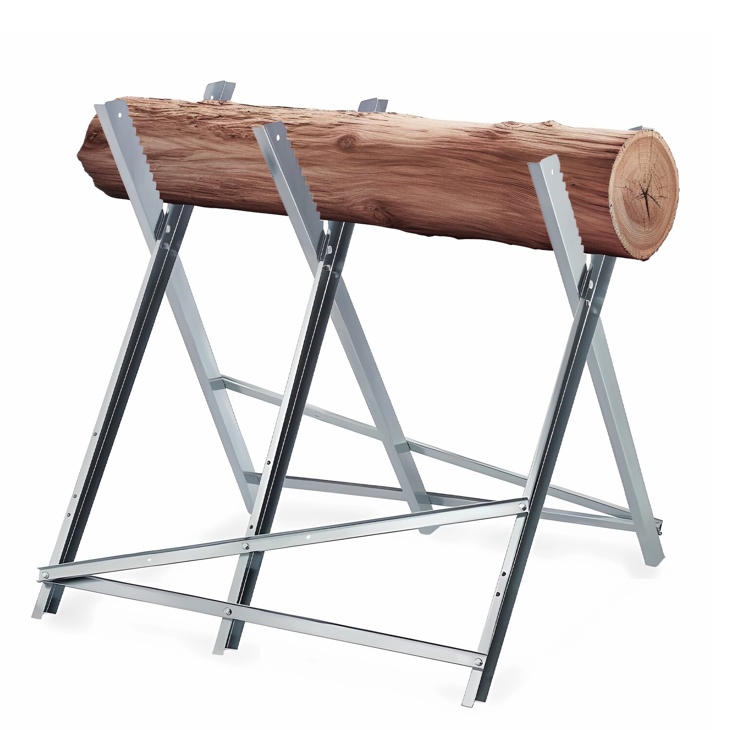GARMIO® Sägebock Holzsägebock klappbar, silber 150kg, verzinkt zusammenklappbarer Haltebock 4-fach,Extra robust