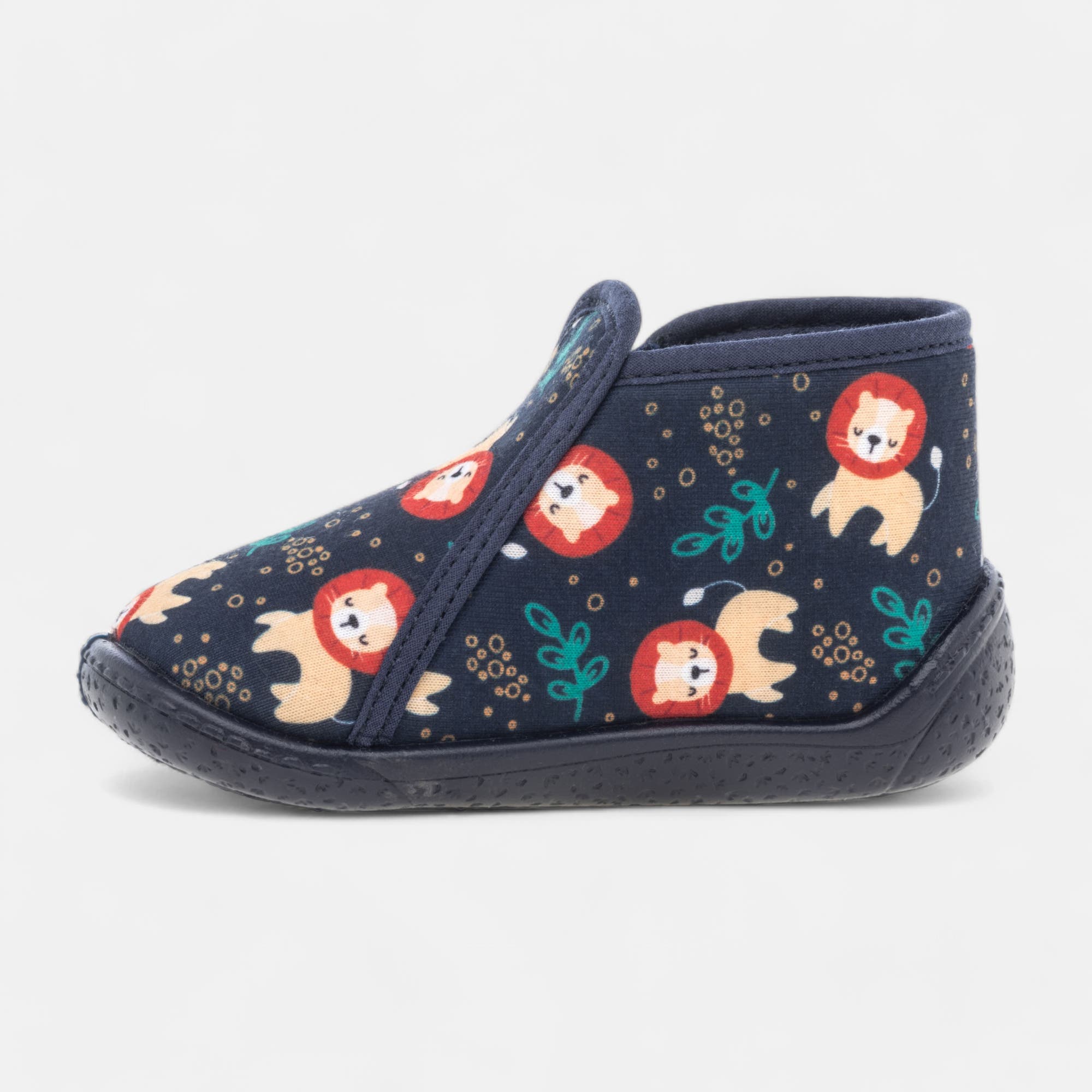 Pantoufles botillons zippés Bébé garçon bleu marine