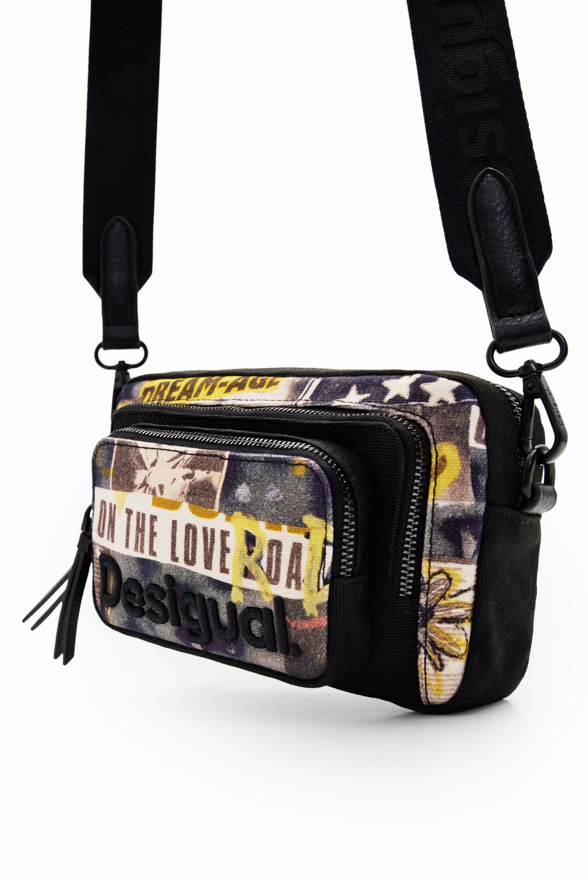 Petit sac à bandoulière toile journal