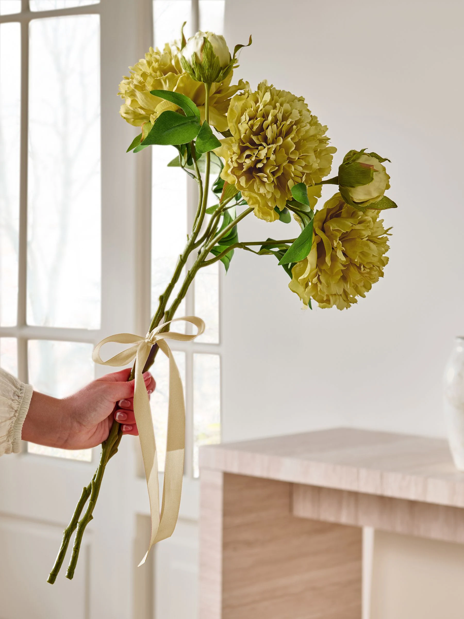 Artificial Blousy Peony (2 Stems)