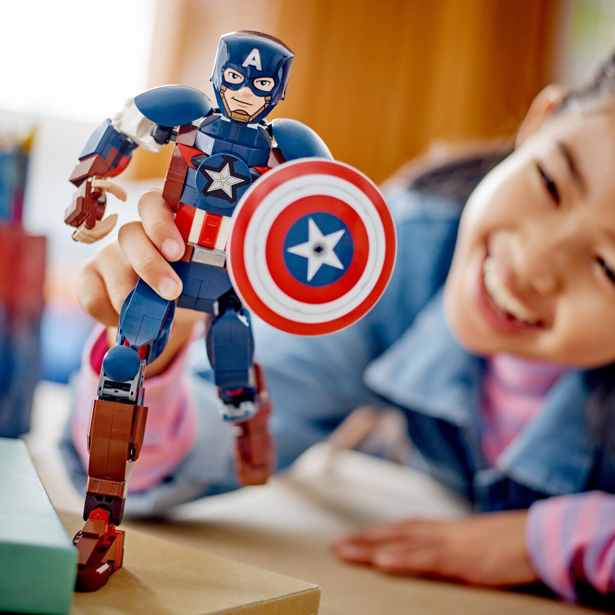 Lego Marvel Avengers - Captain America Figur - Byg Selv - 76258