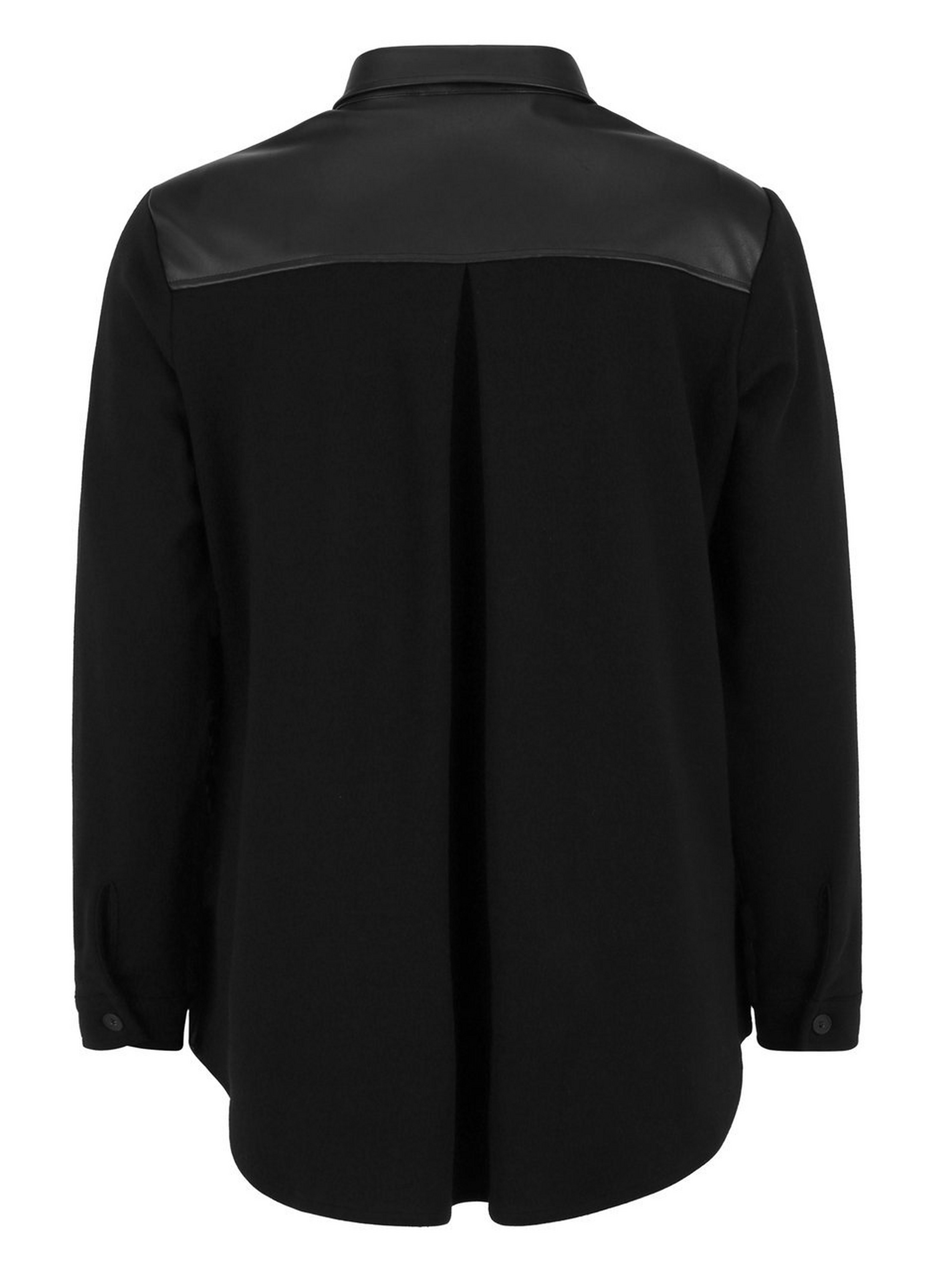 Lederimitat-Bluse