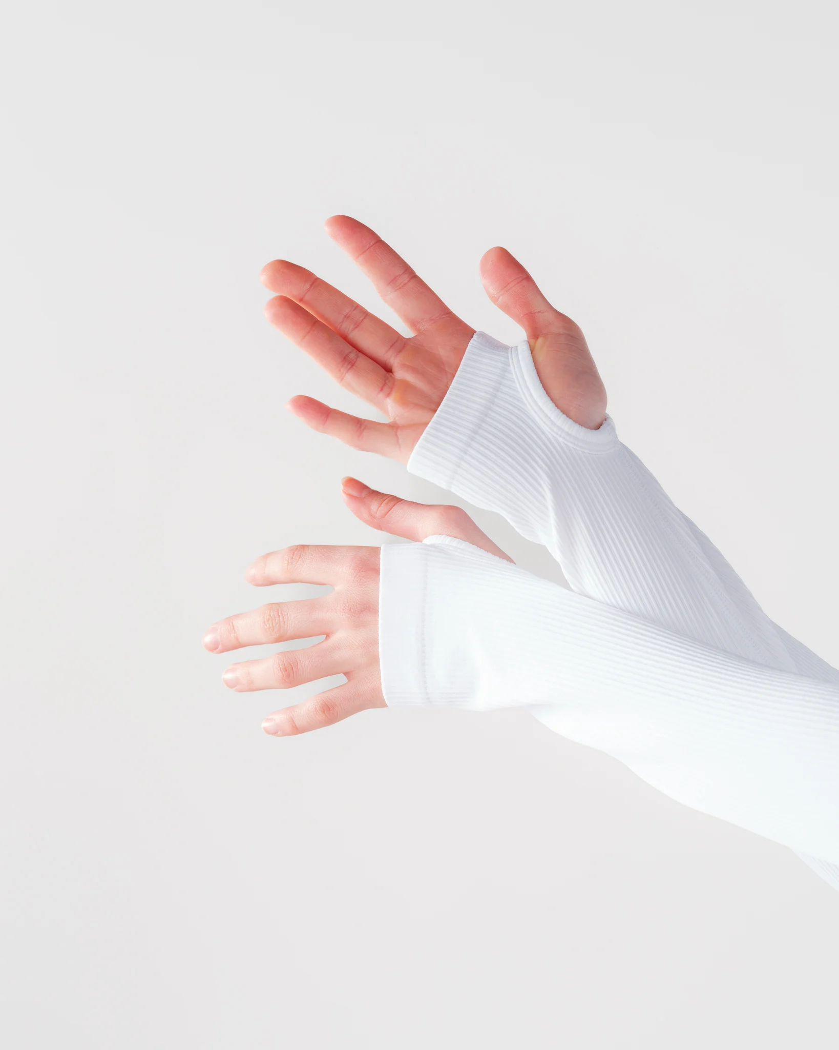 Bumpro Perfect Rib Sweatshirt Turtleneck White
