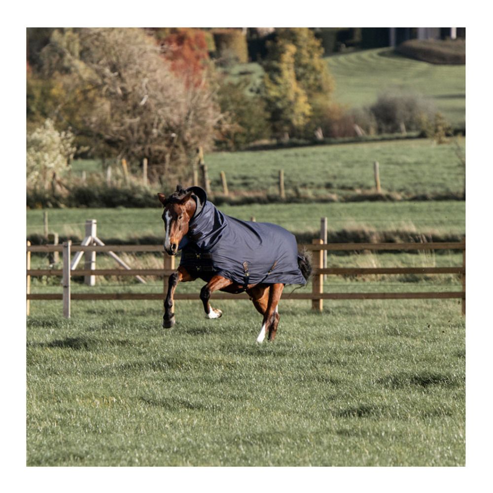 Kentucky ALL WEATHER QUICK DRY 600D 150G - Couverture de paddock + couvre-cou amovible navy