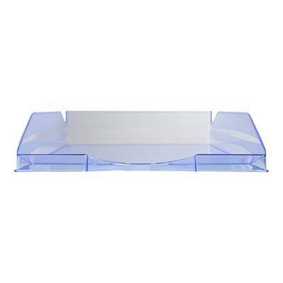 Exacompta Ecotray - Corbeille à courrier bleu glacé translucide