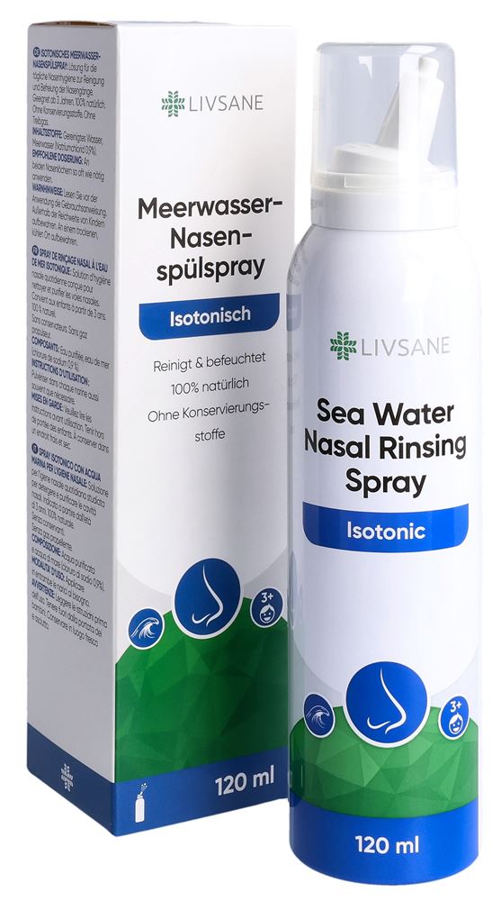 LIVSANE Meerwasser-Nasenspülspray<br>120 ml, Spray, isotonisch