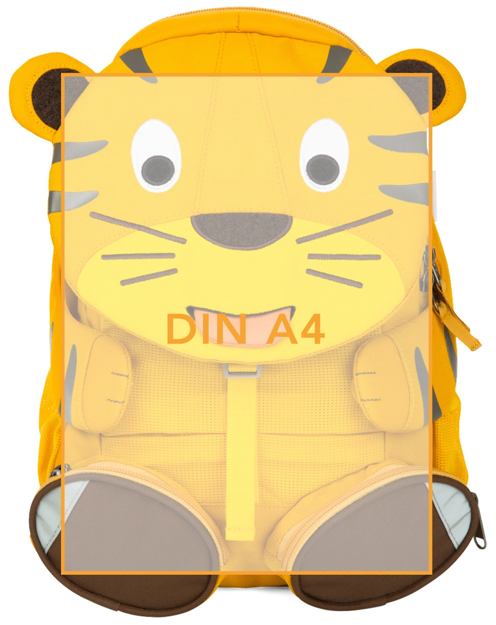 Kinderrucksack GROßER FREUND  TIGER (20x31x12) in orange