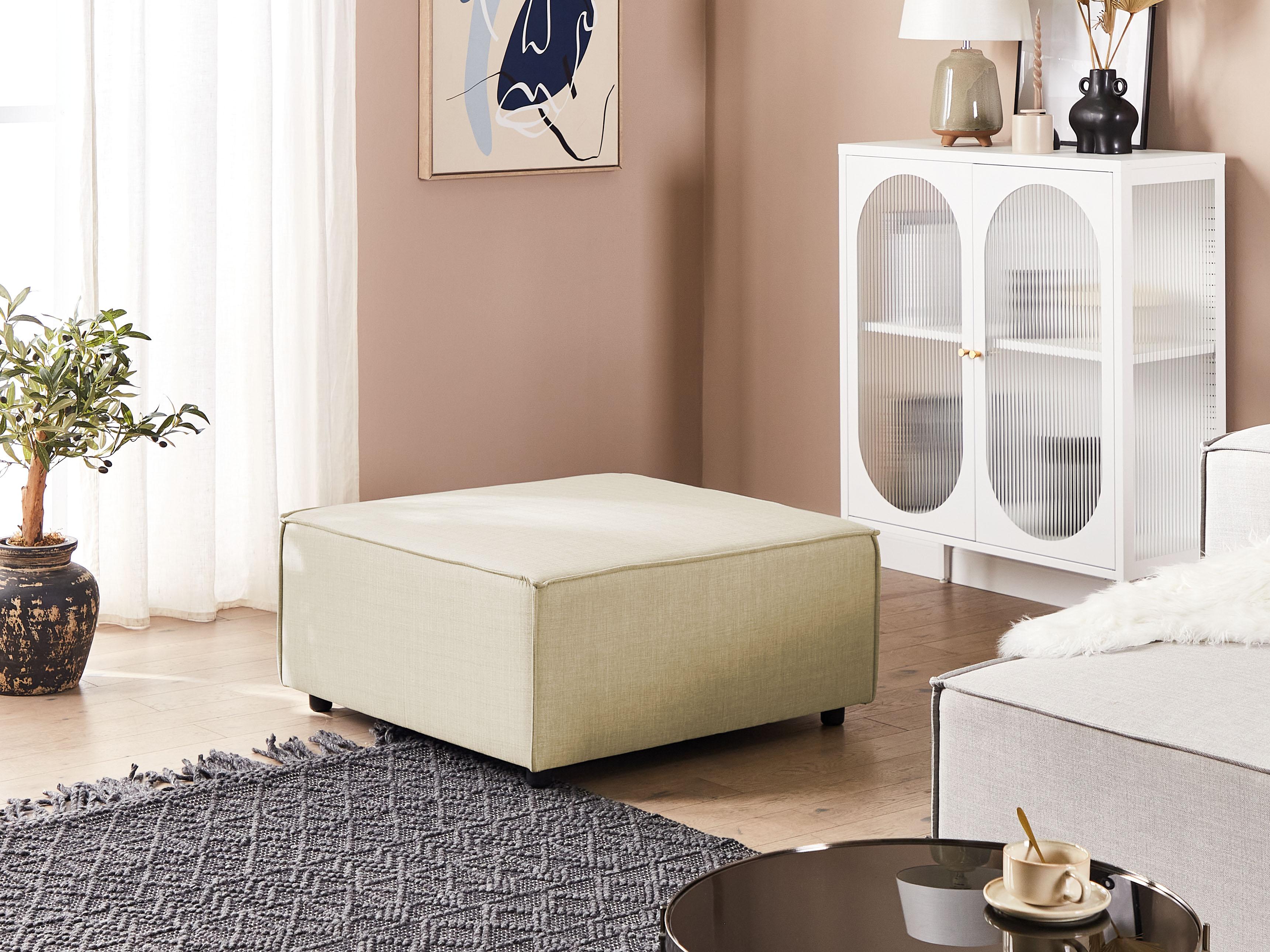 Ottomaan APRICA Kunstlinnen Beige