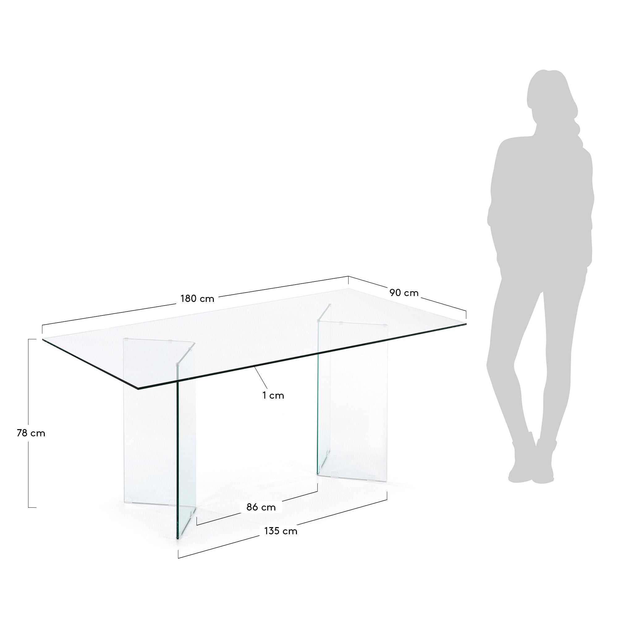 Kave Home Burano Eettafel - 180 x 90 cm