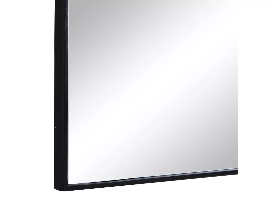 Miroir arche en métal - L.65 x H.80 cm - Noir - MAILEN