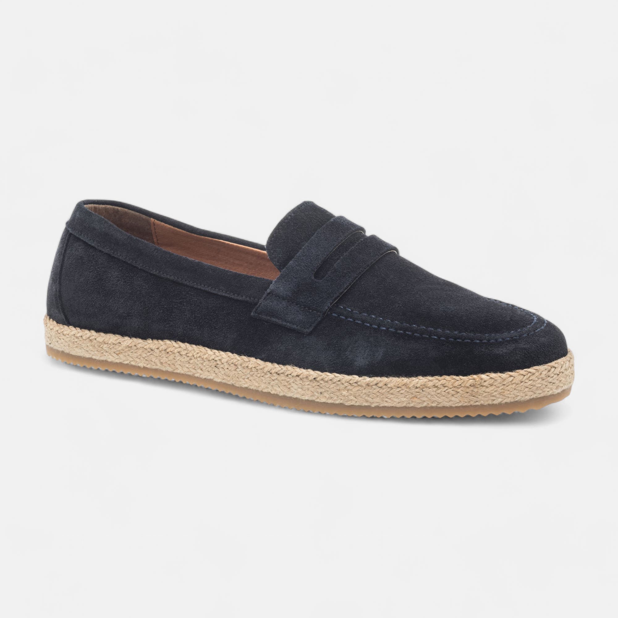 Mocassins Homme en cuir bleu marine