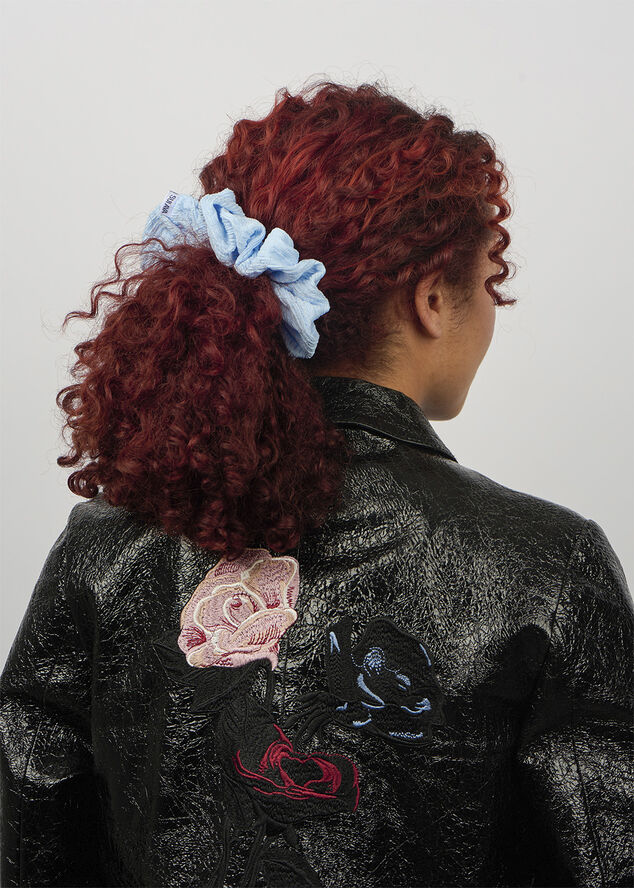 Sui Ava Palma Scrunchie Light blue