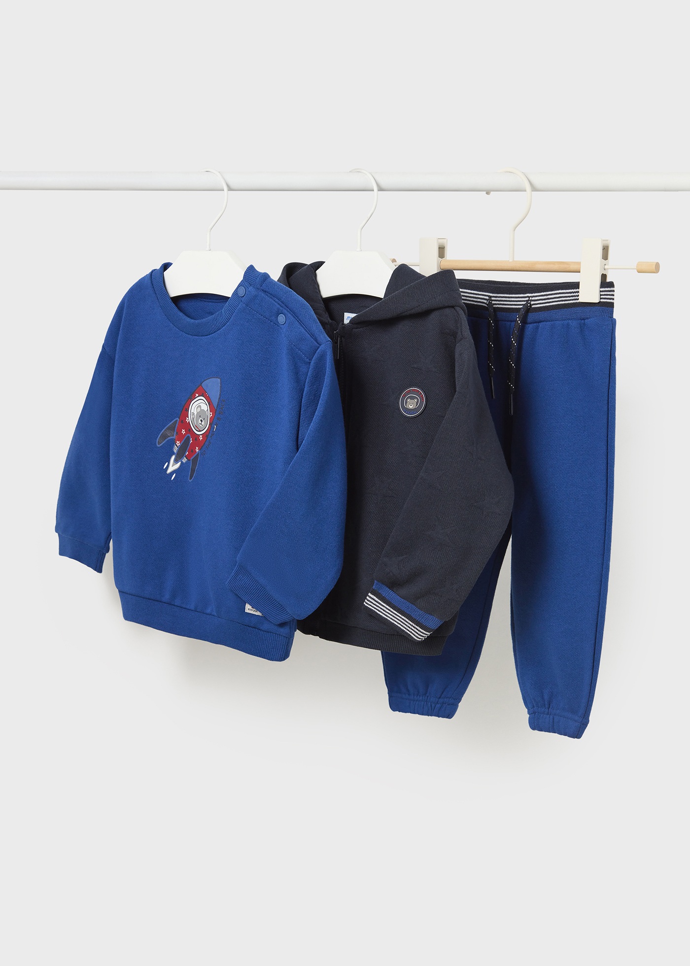 Conjunto de moletom infantil de 3 peças