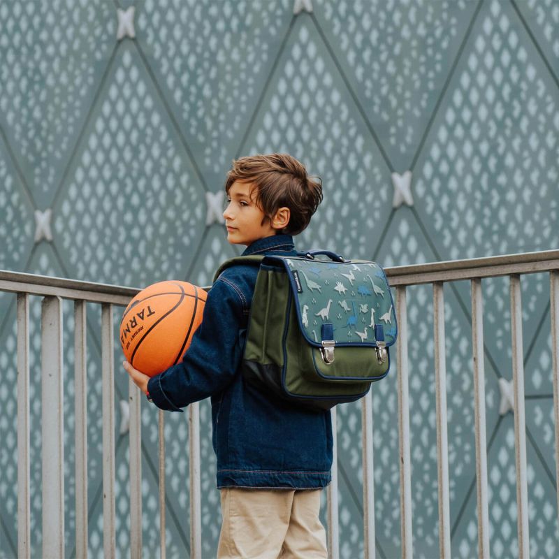 Cartable Dinogami 38 cm Kaki