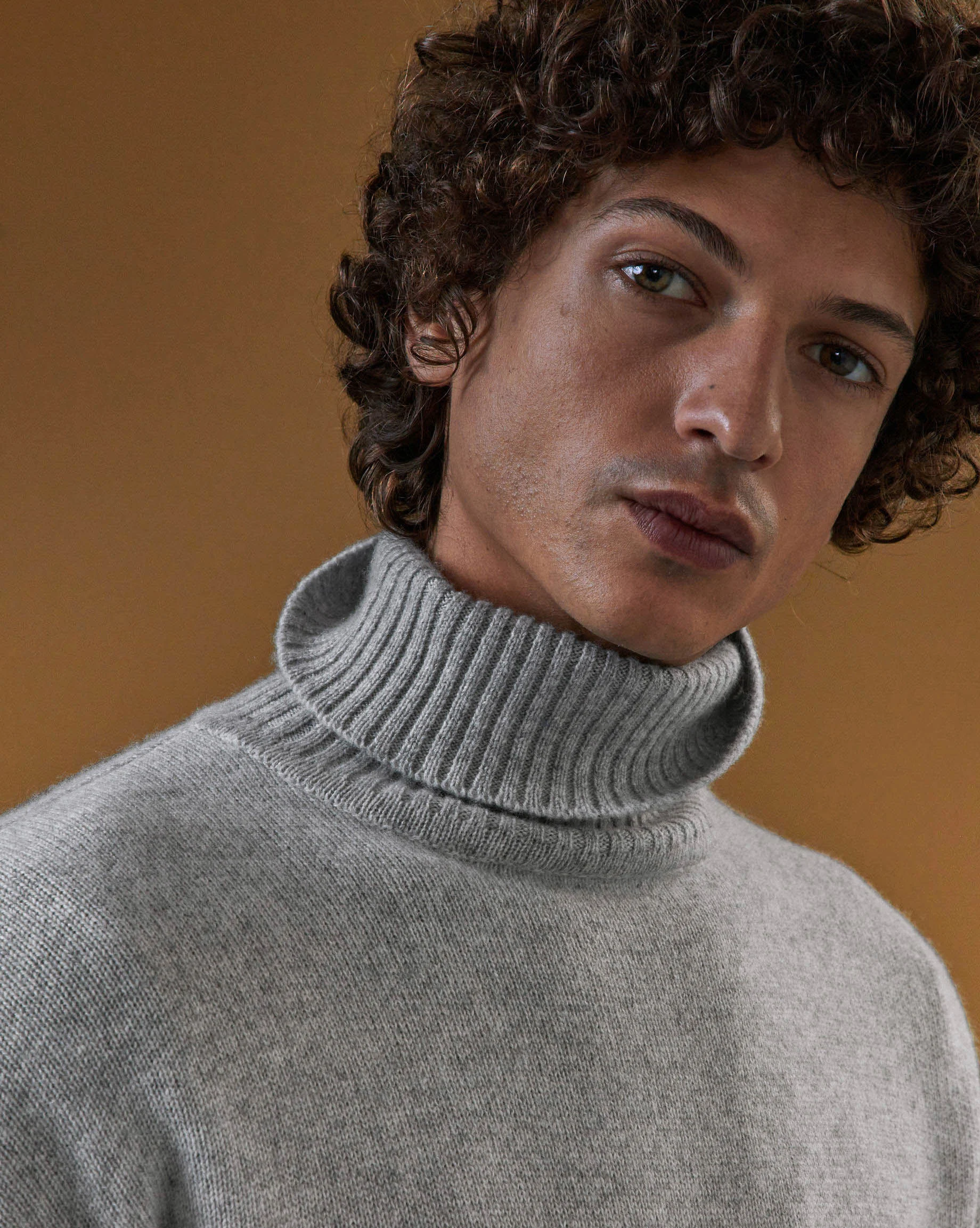 Pull col roulé en cachemire | Gris