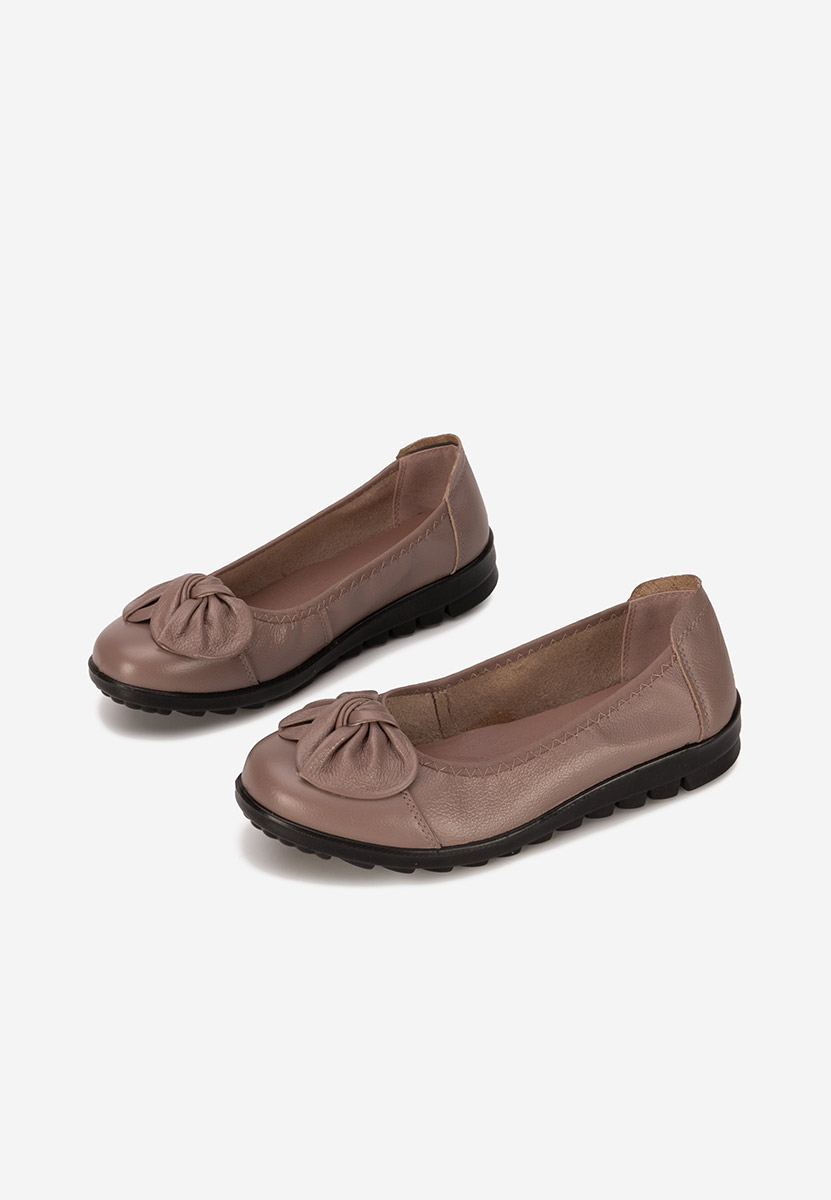 Ballerines en cuir bruns Giuliena V2