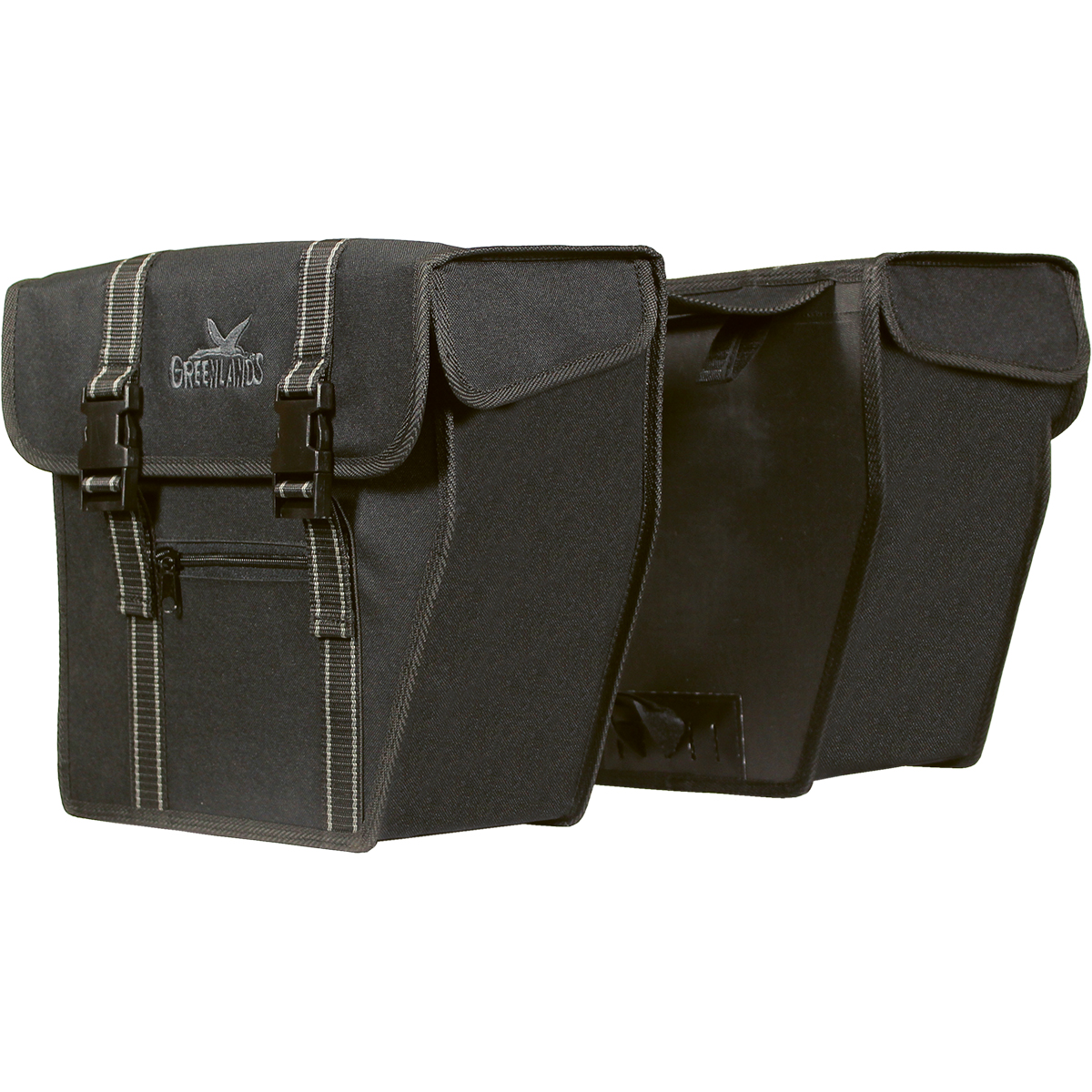 Greenlands 40 liter zwarte dubbele fietstas