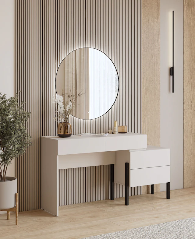 Home affaire Schminktisch »Jukon, Breite 143 cm, moderner Schminktisch« ohne Spiegel,  Schminktisch, grifflos mit 4 SK