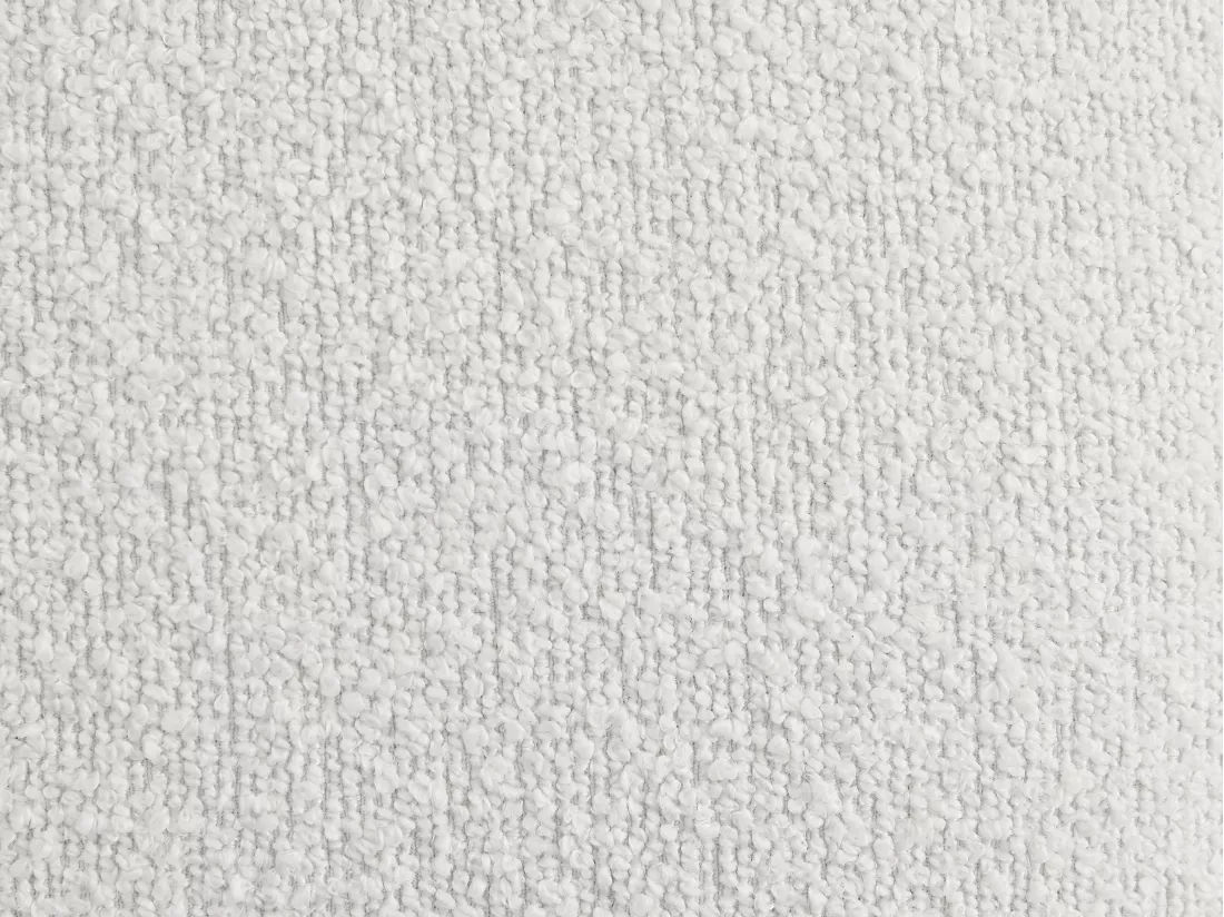 Canapé d'angle droit en tissu bouclette blanc ivoire LERICI de Pascal Morabito