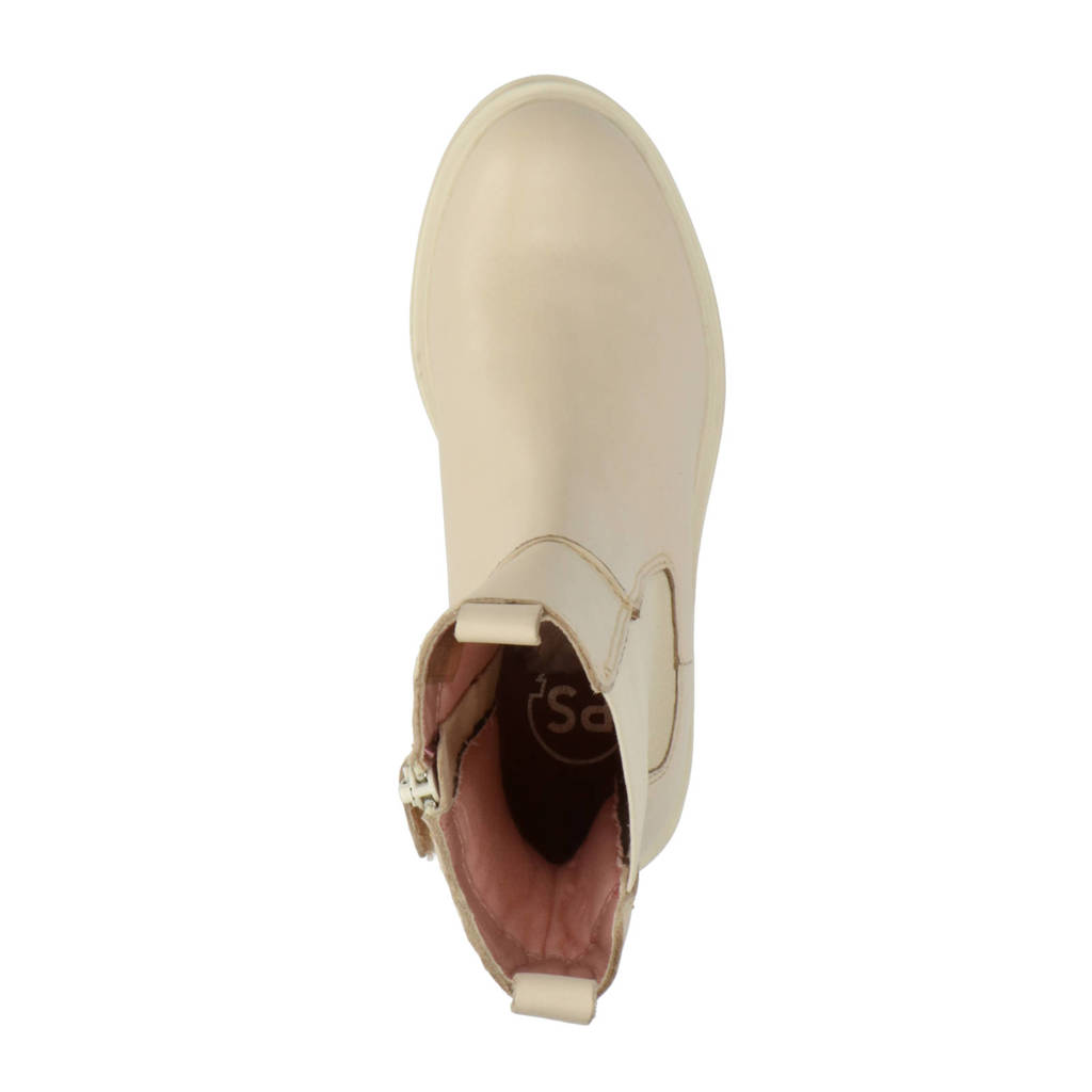 PS Poelman Monk-25leren chelsea boots beige