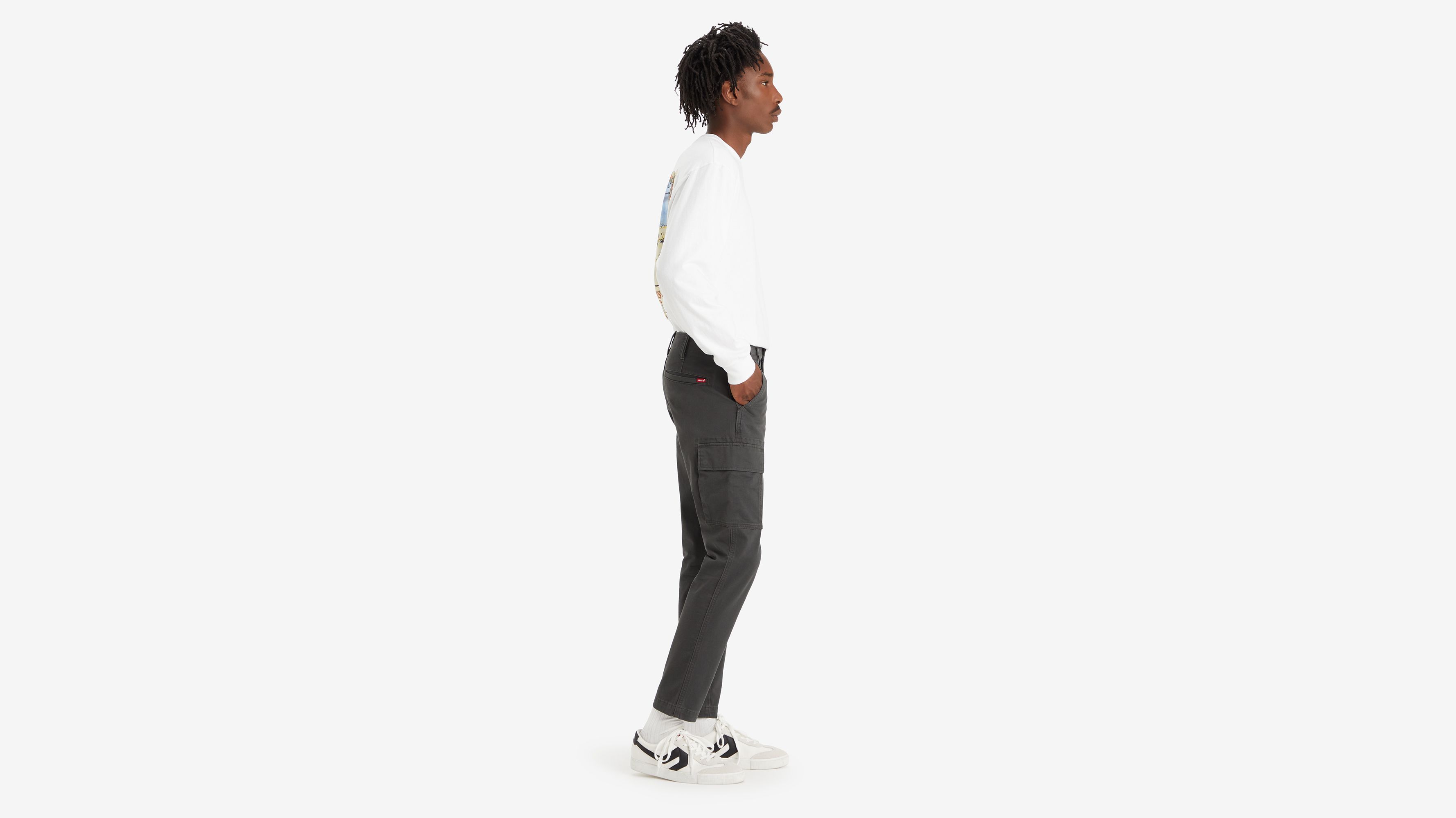Pantalon XX Cargo slim - Pirate Black Stretch Twill - Noir