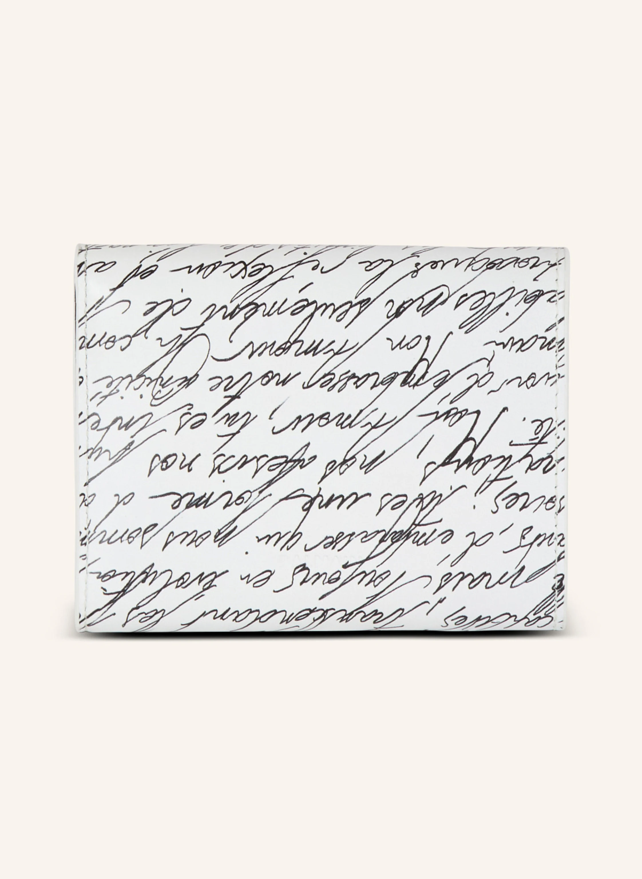 BALMAIN Dreifachfaltbrieftasche B-Buzz aus Leder mit „Lettre d'amour“-Print