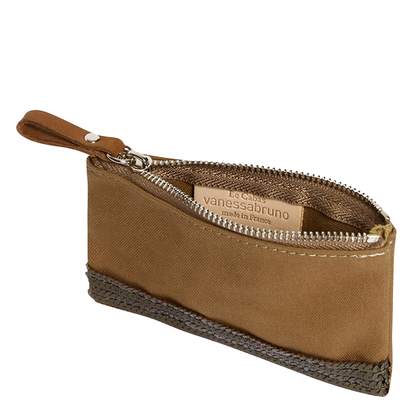 Porte-monnaie en coton| Marron