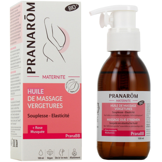 Huile de massage vergetures Pranarom Maternité Bio