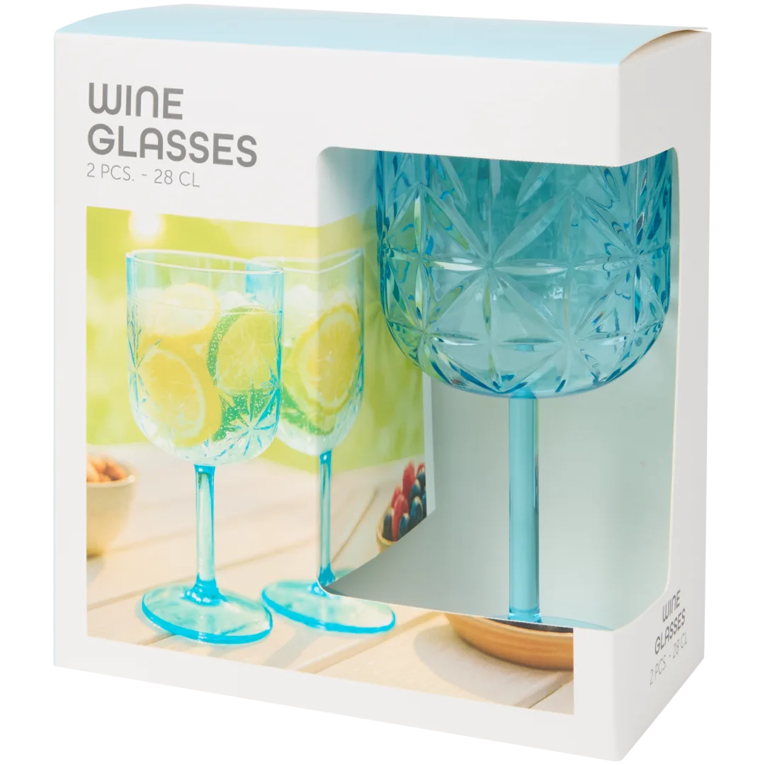 Verres à vin en plastique