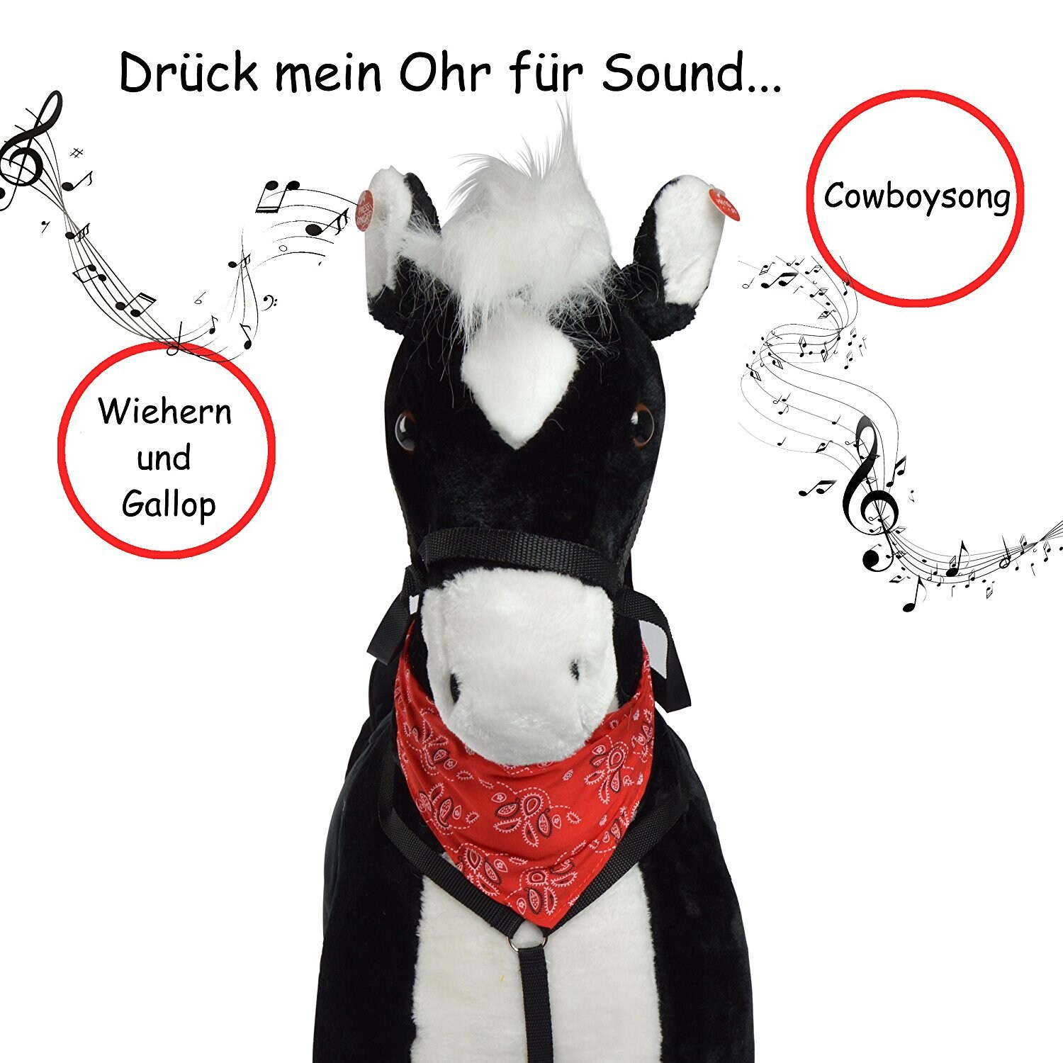 Pink Papaya Stehpferd für Kinder zum Reiten Amadeus 105 cm