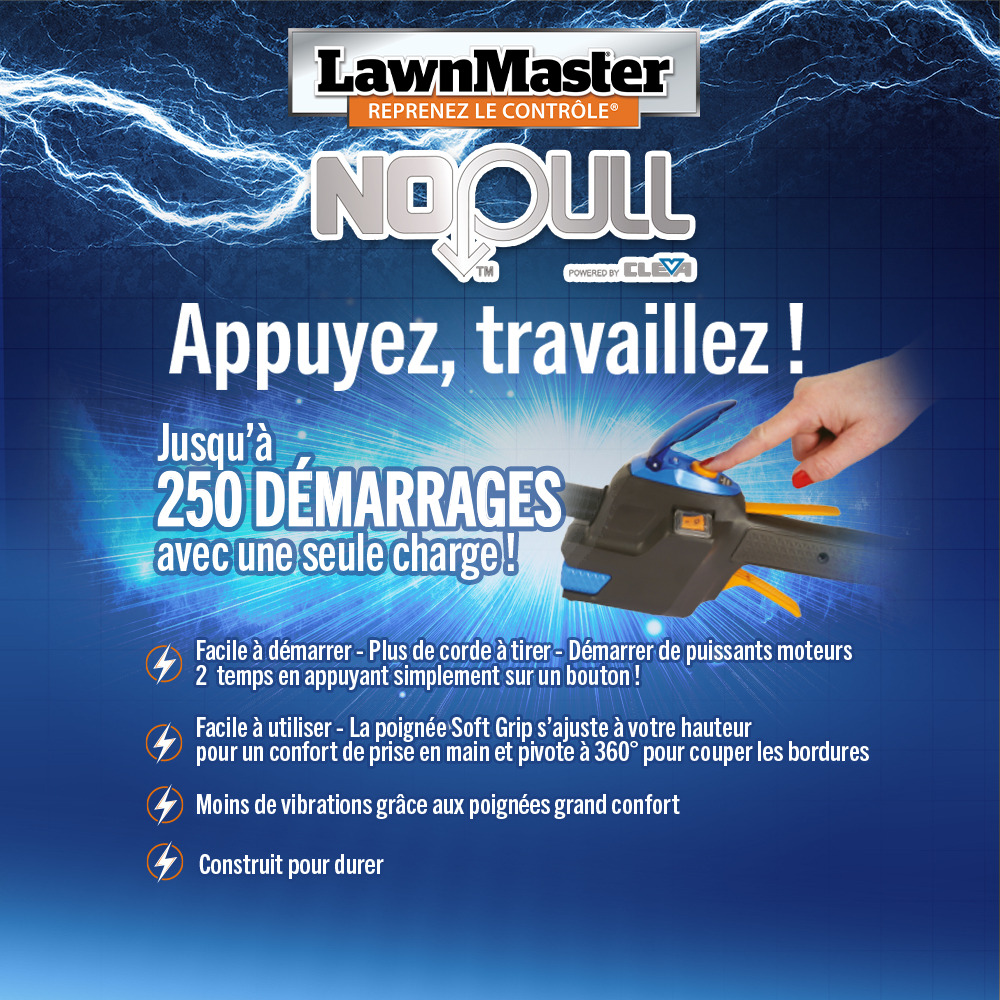 Coupe bordures thermique 26cc avec démarrage électrique - lawnmaster