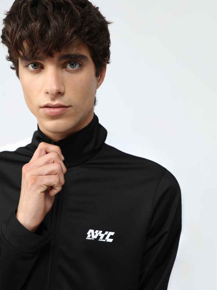 Conjunto de fato de treino desportivo - Preto