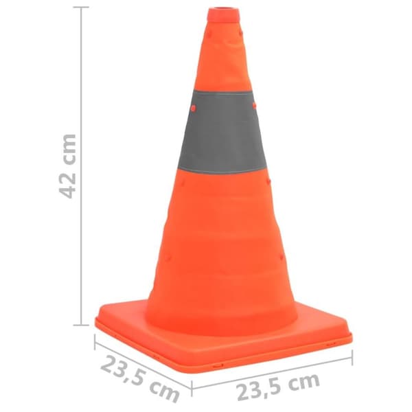 vidaXL Pop-up trafikkjegler 10 stk 42 cm
