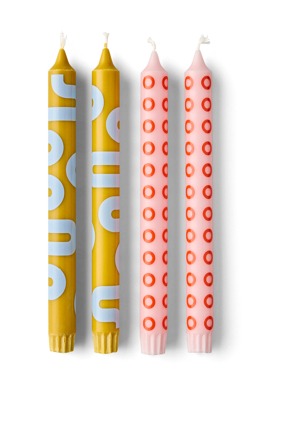 Studio About  Stearinlys, 4-pak - Ochre/Rose