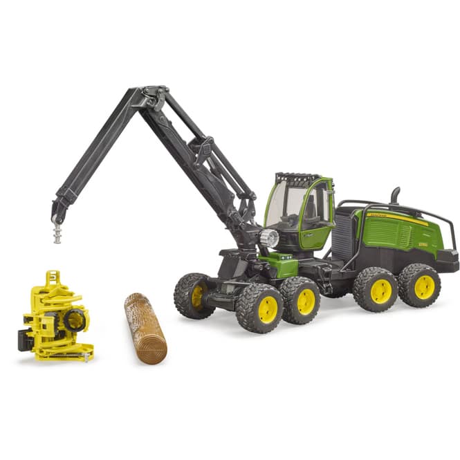 BRUDER 02135 John Deere 1270G Harvester mit 1 Baumstamm