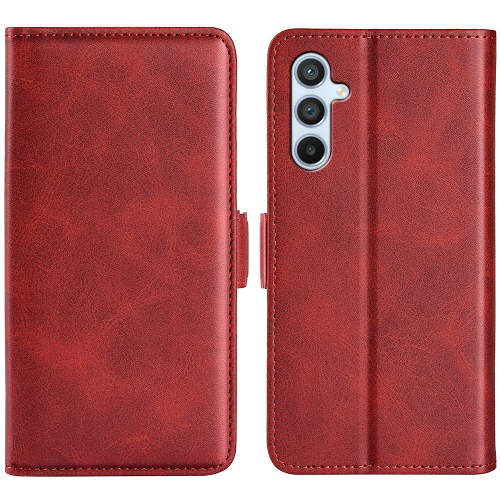 Samsung Galaxy A54 5G Vintage Leder Tasche Flip Cover Fashion Design - Rot