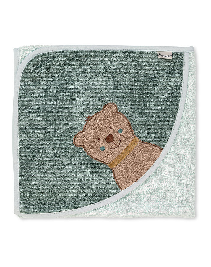 Kapuzenbadetuch BÄR BEN (80x80) in hellgrün