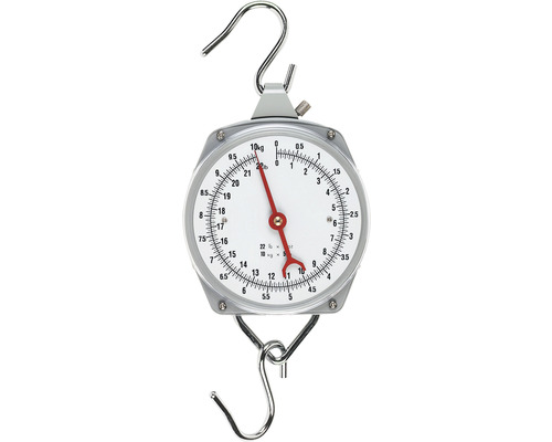 KERBL wijzerplaatweegschaal voor economische voerregeling, inclusief metalen haak, weegbereik 10 kg